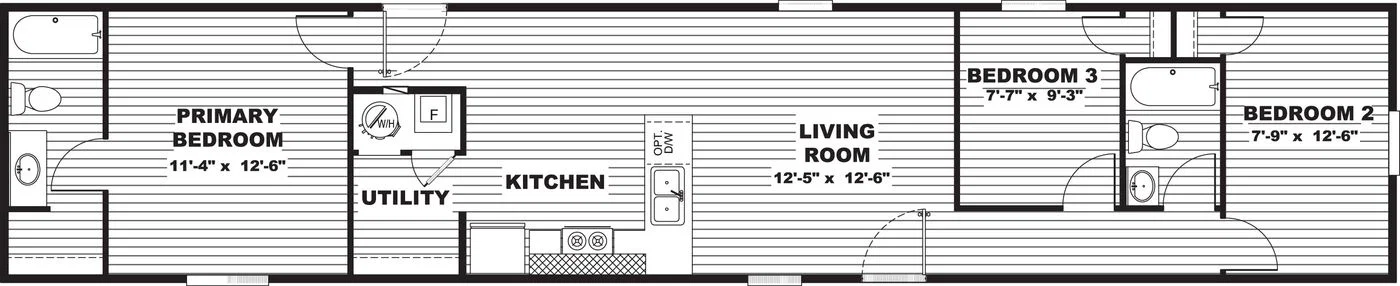 Hickory floor plan home features
