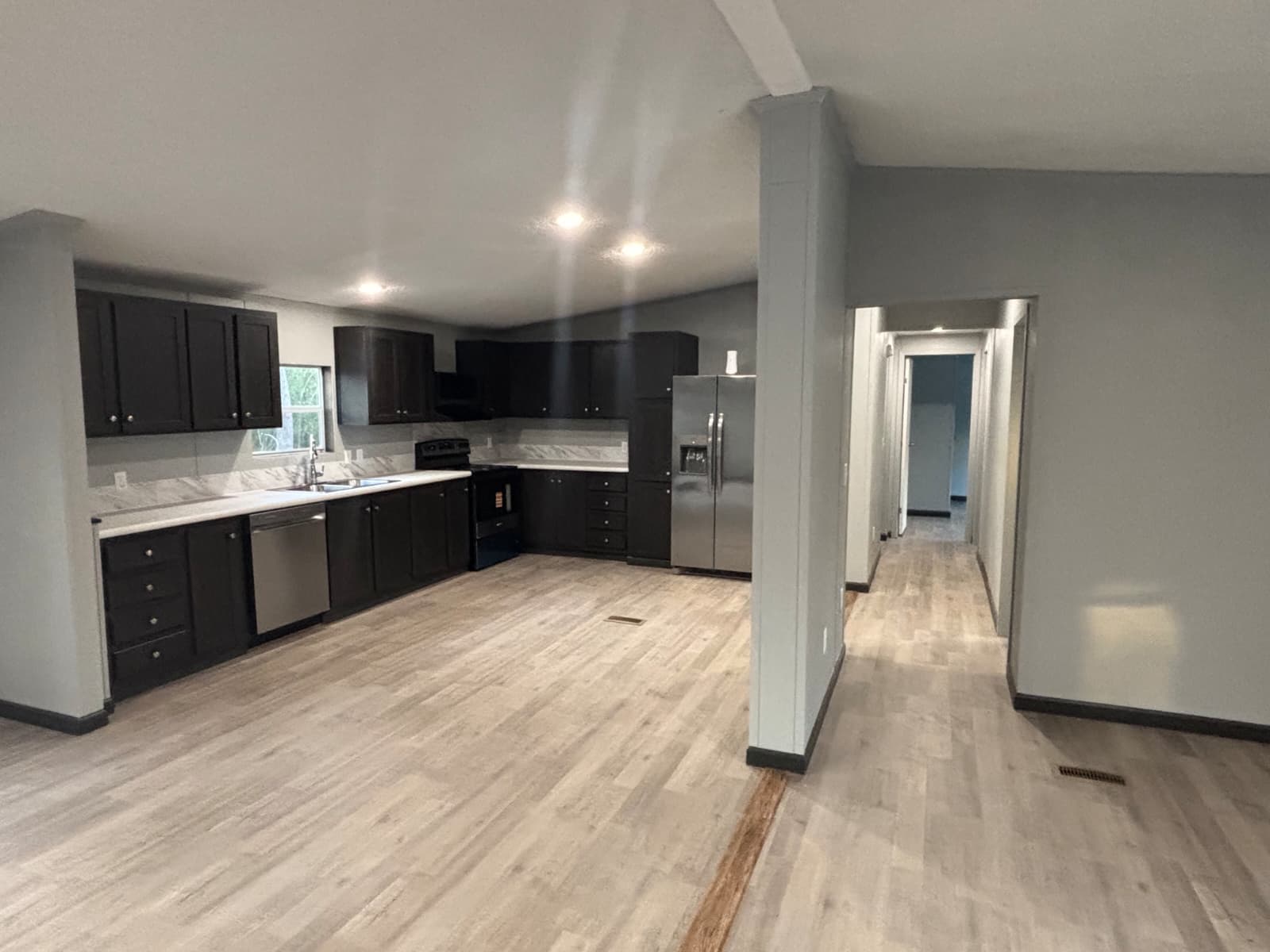 1997 completely re-done 28x64,  doublewide in rented private land  (pre-owned)  home features