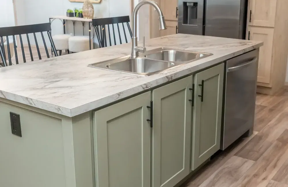 The crockett  kitchen home features