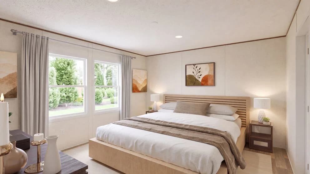 Tejas oak bedroom home features
