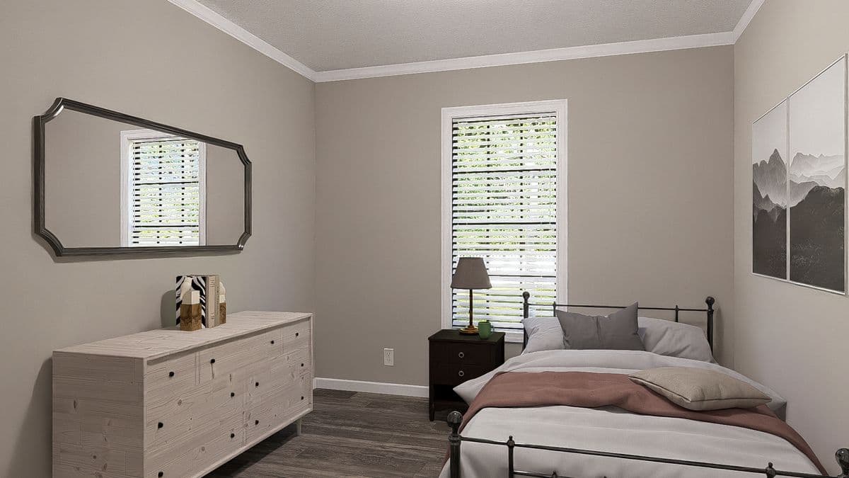 The lil' easy bedroom home features