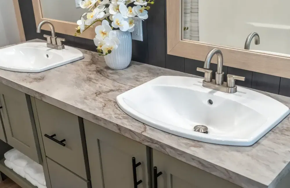 The crockett  bathroom home features