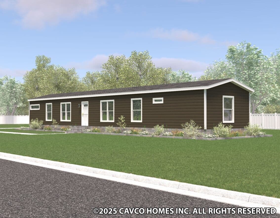 Landmark 16763e hero, elevation, and exterior home features