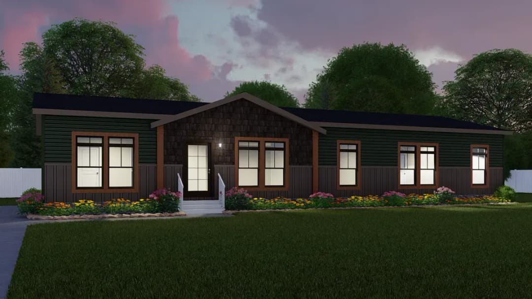 The riviera elevation and exterior home features