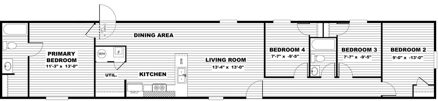 Grand floor plan home features