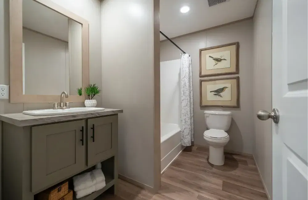 The crockett  bathroom home features