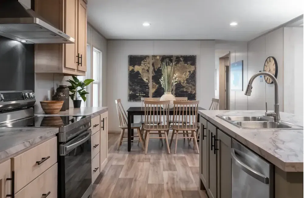 The crockett  kitchen home features