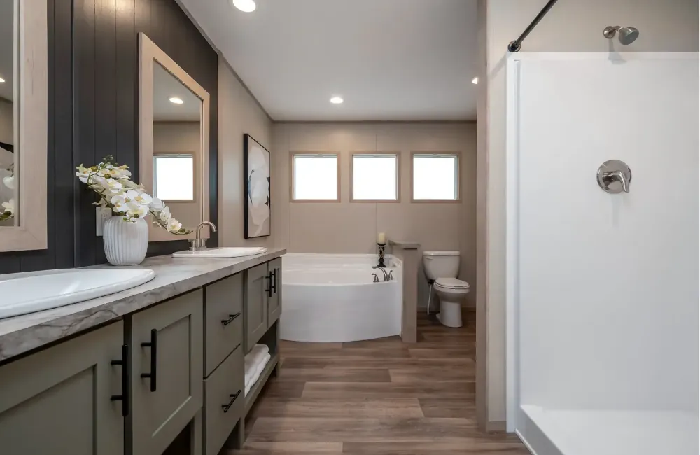 The crockett  bathroom home features